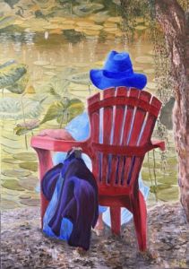 Voir le détail de cette oeuvre: la dame au chapeau bleu